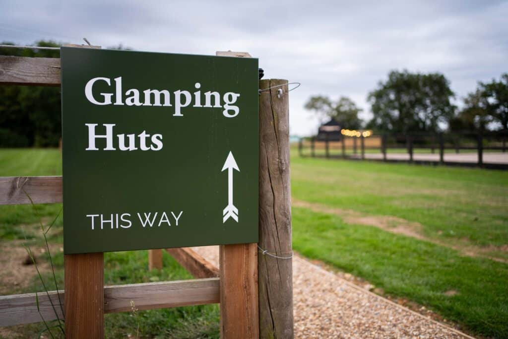 Glamping huts.