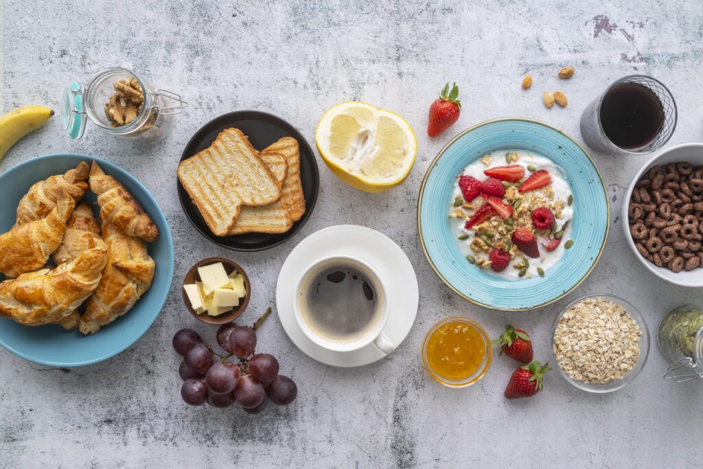 delicious breakfast meal assortment